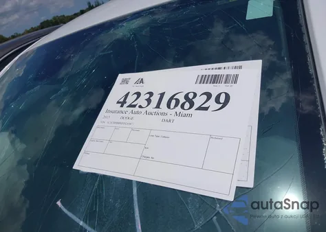 2015 Dodge Dart Sxt z USA, uszkodzony, nr VIN 1C3CDFBBXFD265873